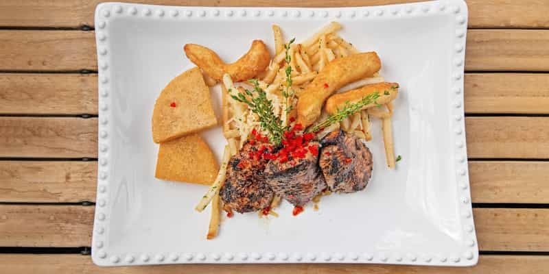 Jerk Salom w/ Truffle Fries